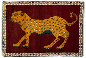 Gabbeh Tappeto persiano 90x130 Rosso (Iran) Annodato A Mano