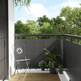Paravento Da Balcone Antracite 600x80 Cm İn Polyrattan /