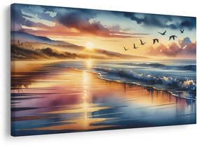 Quadro su tela – Spiaggia al tramonto