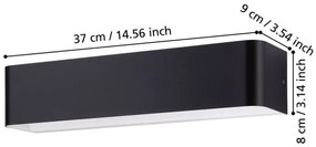 Eglo 901018 - Applique a LED SANIA LED/12W/230V 3000K nero