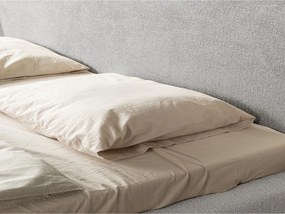 Letto matrimoniale imbottito grigio chiaro con rete inclusa 180x200 cm Makana – Makamii