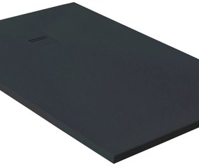 Piatto doccia ultrasottile MOLDCOM COMPOSITES in resina Cosmos Stone L 90 x L 120 x H 3 cm nero opaco