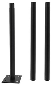 Asta metallica con supporto per lampada solare 3 m