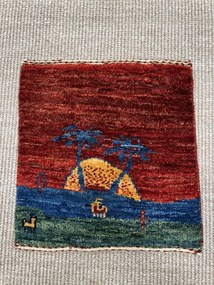 Gabbeh Tappeto persiano 40x40 Rosso (Iran) Annodato A Mano