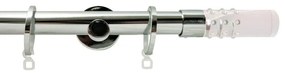 Kit bastone per tenda  Fohn in ferro cromato grigio / argento Ø 20 mm L 160 cm