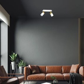 Faretto JOKER 2xGU10/25W/230V bianco/oro