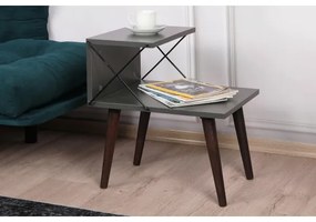 Comodino CROSS 55x50 cm antracite