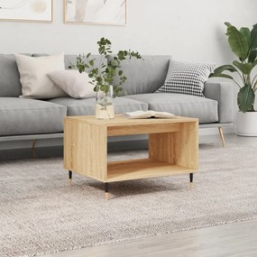 Tavolino da salotto rovere sonoma 60x50x40 cm legno multistrato
