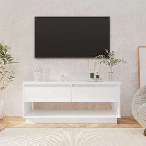 Mobile Tv Bianco 102x41x44 Cm İn Legno Multistrato /