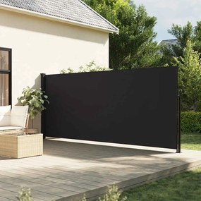 Tenda Da Sole Laterale Retrattile Nera 180x500 Cm /