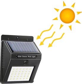 Faretto Solare da parete a LED 1200mAH con sensore di movimento...