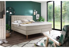 Letto boxspring beige 180x200 cm Massello – Meise Möbel