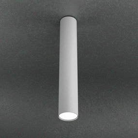 Plafoniera Moderna Cloud Metallo Grigio 1 Luce Gx53 Cilindrica 50Cm