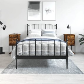 Comodini 2 Pz Rovere Fumo 32x42x70 Cm İn Legno Multistrato /
