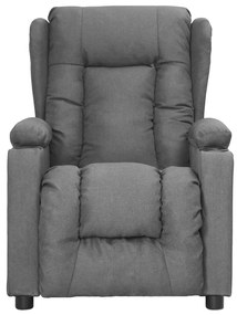 Poltrona alzapersona grigio chiaro tessuto