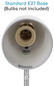 Aigostar -  Lampada da tavolo con morsetto 1xE27/11W/230V argento/cromo