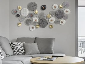 Pannello Decorativo Astratto Grid 135X7,5X69 Cm In Ferro Multicolore