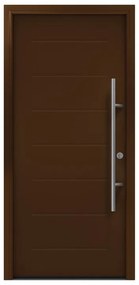 Portoncino d'ingresso HORMANN Iso Pro Secur 015 L 90 x H 210 cm in acciaio marrone, apertura tirare a destra