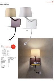 Redo 01-1807 - Applique a LED TOMO 1xE27/42W/230V+1xLED/3W