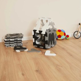 Bieco - Tappeto da gioco in schiuma con alfabeto - puzzle black & white - 26 pz