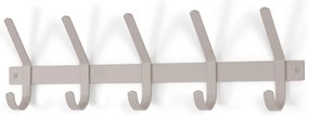Appendiabiti da parete in metallo grigio-beige Dexter - Spinder Design
