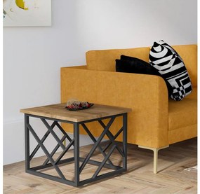 Tavolino WODA 42x53 cm marrone/nero