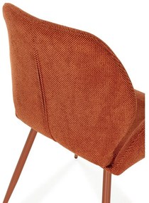 Set di sedie da pranzo color terracotta in imbottito 2 pz Ansu – Marckeric