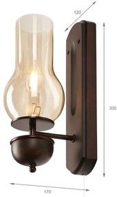 Brilagi - LED Applique COTTAGE 1xE14/40W/230V faggio/marrone