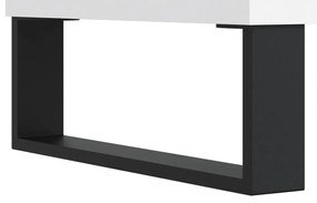 Credenza Bianca 69,5x34x180 cm in Legno Multistrato