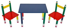 Set tavolo con sedie per bambini Pencil - Deco Pleasure