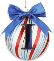 Pallina Natale con lettera I 10 cm Circus blu