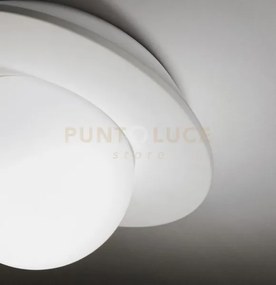 Cicladi tonda lampada a  soffitto 1 luce attacco gx53 d.22,7cm in g...