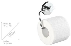 WENKO 20899100-Porta rotolo per carta igienica VACUUM-LOC MILAZZO 13x10,5 cm cromo lucido
