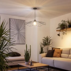 Brilagi - Lampadario LED sospeso su cavo CERIA WIRE 1xE27/40W/230V Ø 80 cm nero