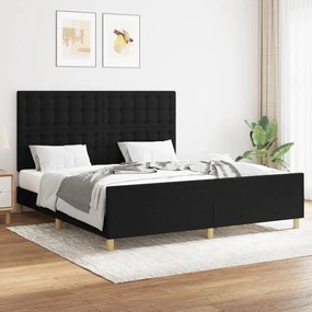 Giroletto Senza Materasso Nero 160x200 Cm İn Tessuto /