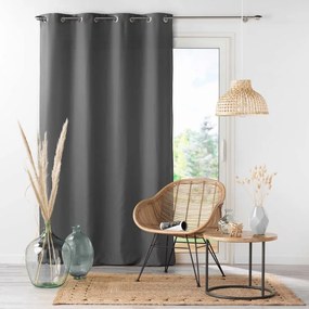 Tenda in microfibra antracite 140x280 cm Absolu - douceur d'intérieur