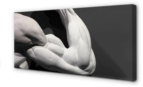 Quadro su tela Muscoli in bianco e nero 100x50 cm