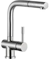 Miscelatore monocomando acciaio inox lavello canna alta estraibile squadro