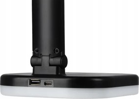 Lampada da tavolo dimmerabile LED RGBW con ricarica wireless LED/7W/5V USB nera