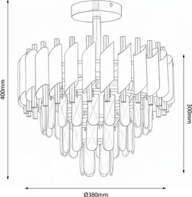 Brilagi - Plafoniera ECLIPSE 5xE14/10W/230V Ø 38 cm, argento