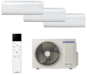 Condizionatore a muro multisplit inverter trial SAMSUNG WINDFREE COMFORT S2 9+9+12 17743 BTU 9K 9K 12K classe raffreddamento A++, bianco