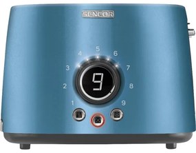 Sencor - Tostapane a due fessure con griglia riscaldante 1000 W/230 V blu