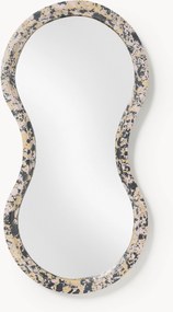 Specchio da parete con cornice in marmo tecnico Elara