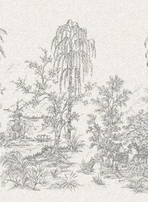 Jannelli & Volpi Wandbild Mandalay - White Black Panel 3