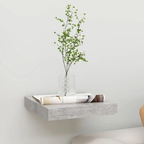 Scaffale a parete grigio cemento 23x23,5x3,8 cm in mdf