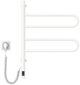 Portasciugamani rotante elettrico con termostato FOUETTE 128W/230V 64,6 cm IP44 bianco