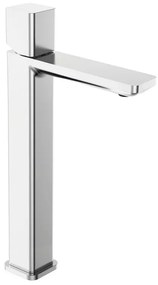 Miscelatore lavabo alto in ottone con manopola e piletta click clack Lotus