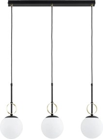 Lampadario a sospensione con cavo DORENA 3xE14/10W/230V nero/oro