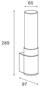 Zuma Line SJ17611 - Applique da esterno WALLY 1xE27/60W/230V IP54 nero
