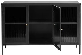 Vetrina in metallo nero 132x85 cm Bronco - Unique Furniture